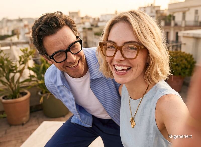 Paar mit Brillen – Gleitsichtbrille bei smykker München Glockenbach